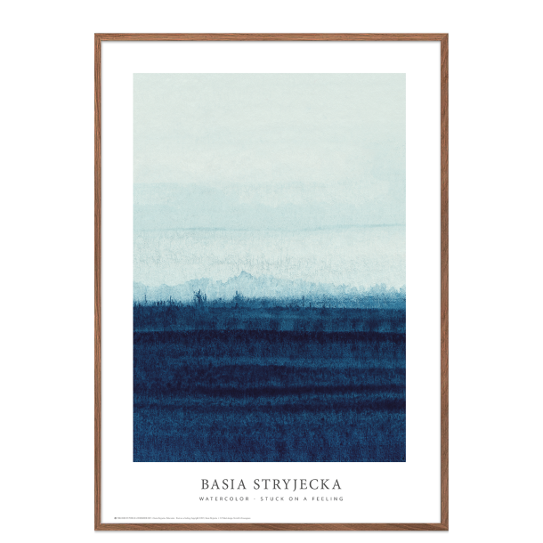 Watercolor  Stuck on a feeling - blue