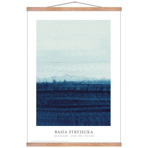 Watercolor  Stuck on a feeling - blue