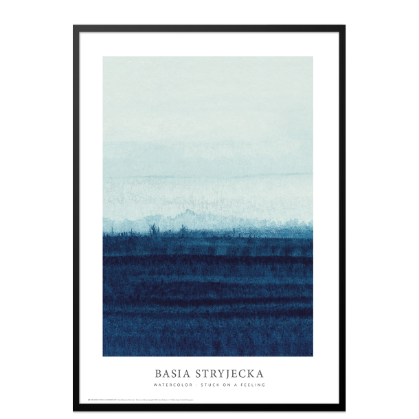 Watercolor  Stuck on a feeling - blue