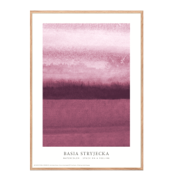 Watercolor  Stuck on a feeling - Bordeaux