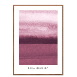 Watercolor  Stuck on a feeling - Bordeaux