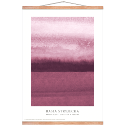 Watercolor  Stuck on a feeling - Bordeaux