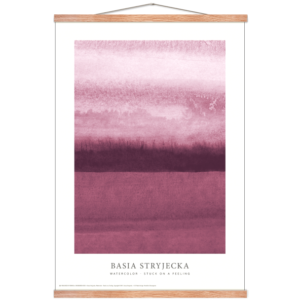 Watercolor  Stuck on a feeling - Bordeaux