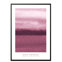 Watercolor  Stuck on a feeling - Bordeaux