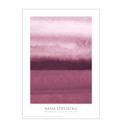 Watercolor  Stuck on a feeling - Bordeaux