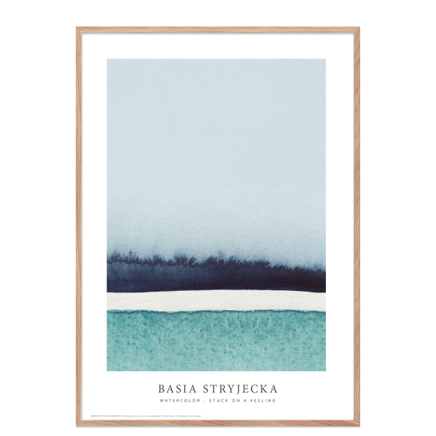 Watercolor  Stuck on a feeling - blue/turkise