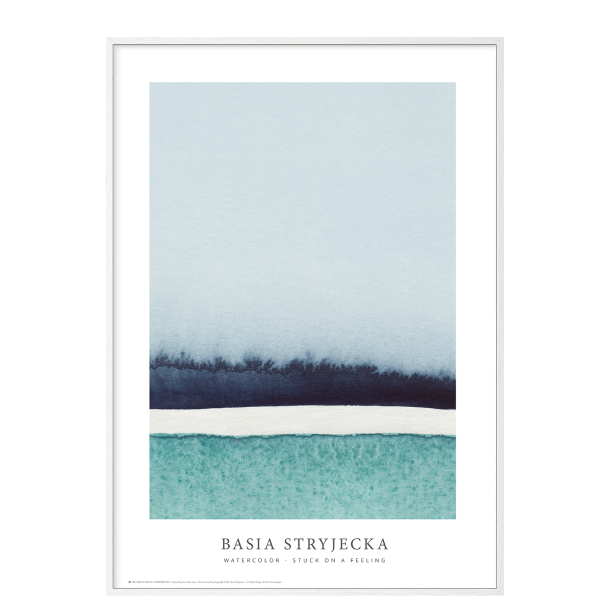 Watercolor  Stuck on a feeling - blue/turkise