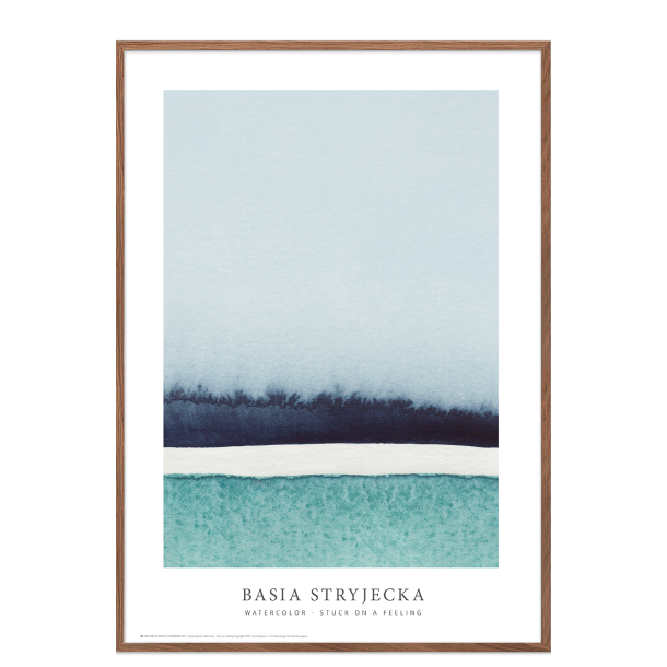 Watercolor  Stuck on a feeling - blue/turkise