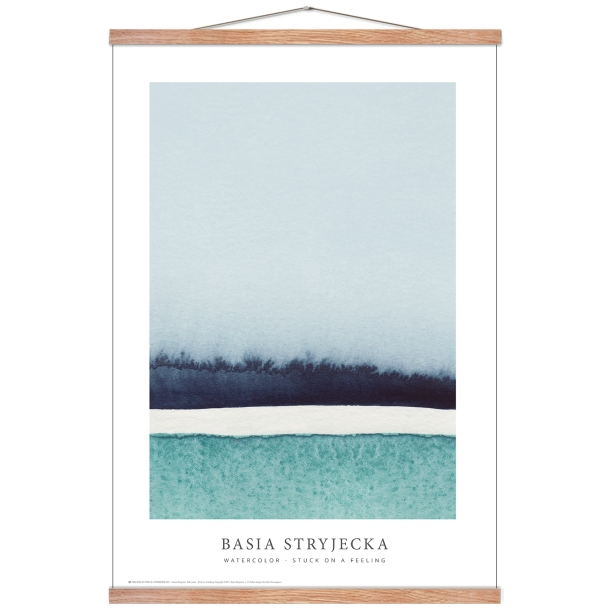 Watercolor  Stuck on a feeling - blue/turkise