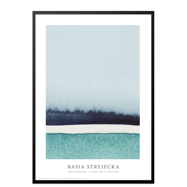 Watercolor  Stuck on a feeling - blue/turkise