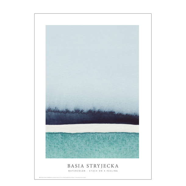 Watercolor · Stuck on a feeling - blue/turkise
