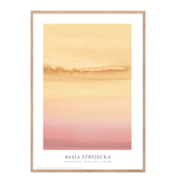 Watercolor  Stuck on a feeling - sand/purple