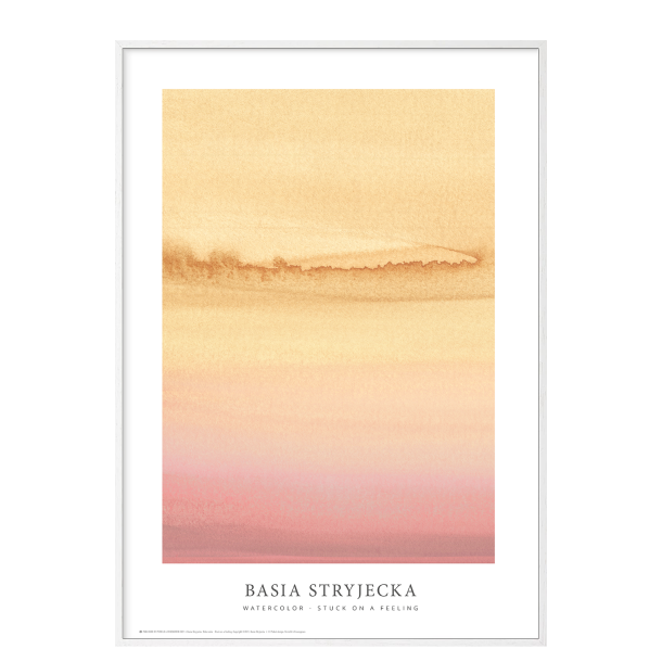 Watercolor  Stuck on a feeling - sand/purple