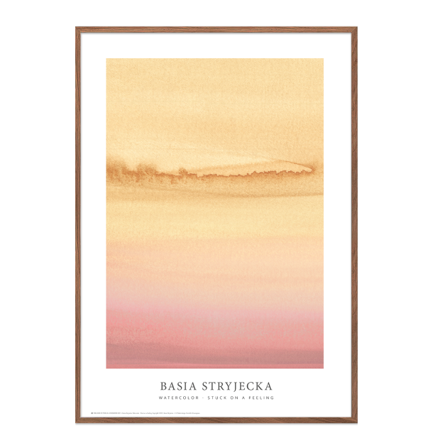 Watercolor  Stuck on a feeling - sand/purple