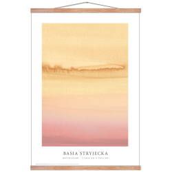 Watercolor  Stuck on a feeling - sand/purple