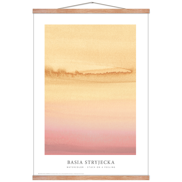 Watercolor  Stuck on a feeling - sand/purple