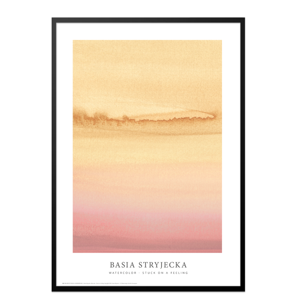 Watercolor  Stuck on a feeling - sand/purple