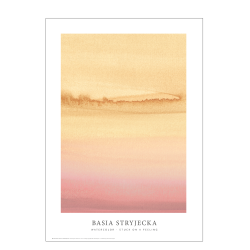 Watercolor  Stuck on a feeling - sand/purple