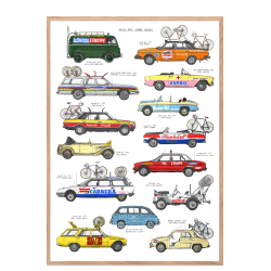 Cycling race support cars