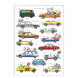 Cycling race support cars