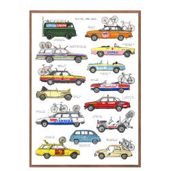 Cycling race support cars