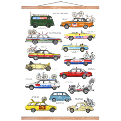 Cycling race support cars