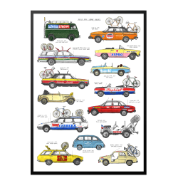 Cycling race support cars