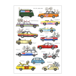 Cycling race support cars