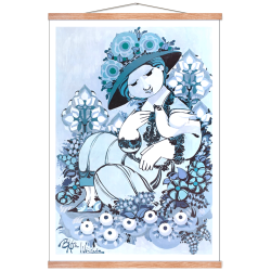 Bjrn Wiinblad plakat. Blue Lady