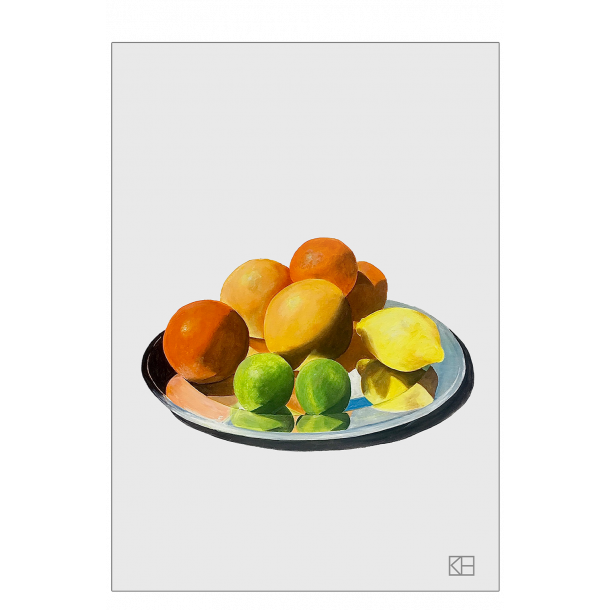 Plakat med blandet frugt 