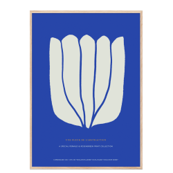 Poster. Fleur de abstraction No. 2 - Blue 