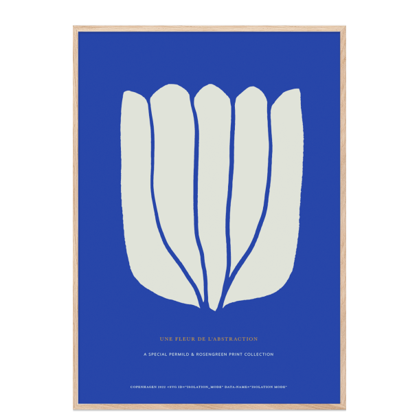 Poster. Fleur de abstraction No. 2 - Blue 