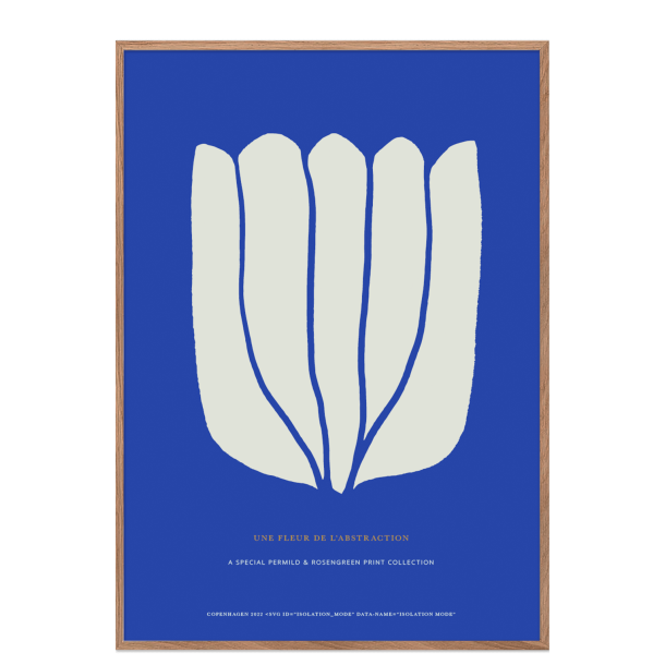 Poster. Fleur de abstraction No. 2 - Blue 