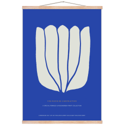 Poster. Fleur de abstraction No. 2 - Blue 