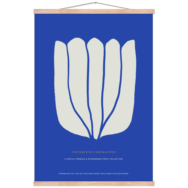 Poster. Fleur de abstraction No. 2 - Blue 