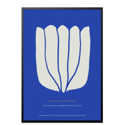 Poster. Fleur de abstraction No. 2 - Blue 