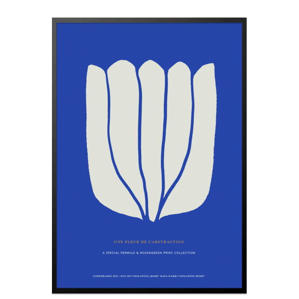 Poster. Fleur de abstraction No. 2 - Blue 