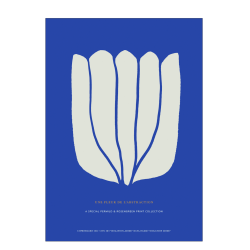 Poster. Fleur de abstraction No. 2 - Blue 