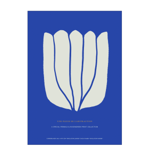 Plakat. Abstrakte Blume Nr. 2 - Blau 