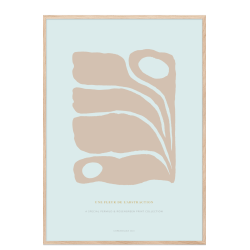 Poster. Fleur de abstraction No. 1 - Light blue 