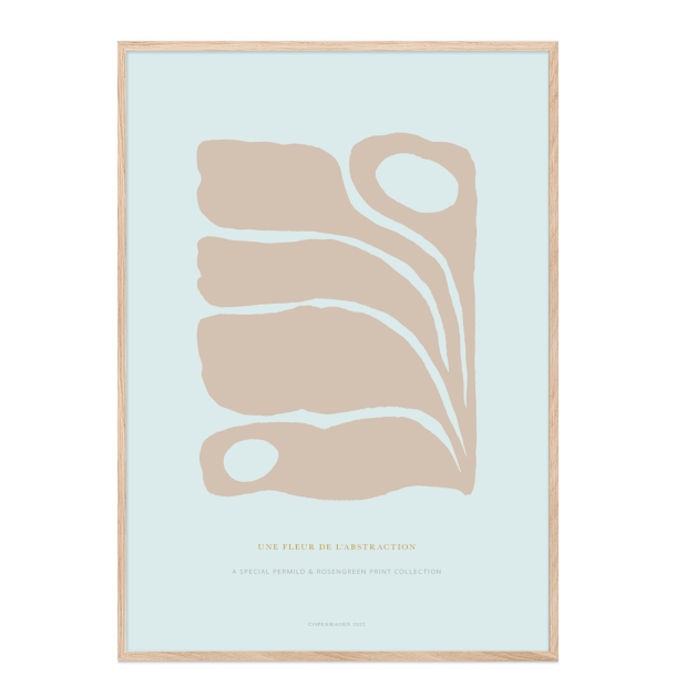 Poster. Fleur de abstraction No. 1 - Light blue 