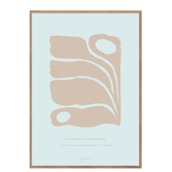 Poster. Fleur de abstraction No. 1 - Light blue 