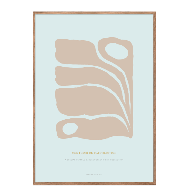 Poster. Fleur de abstraction No. 1 - Light blue 