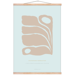 Poster. Fleur de abstraction No. 1 - Light blue 