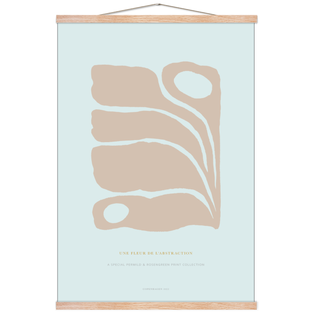 Poster. Fleur de abstraction No. 1 - Light blue 