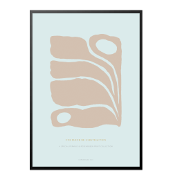 Poster. Fleur de abstraction No. 1 - Light blue 