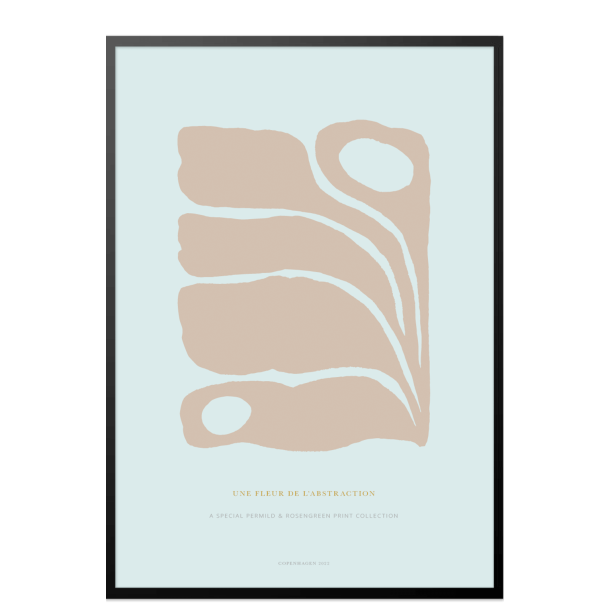 Poster. Fleur de abstraction No. 1 - Light blue 