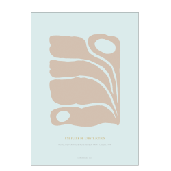 Poster. Fleur de abstraction No. 1 - Light blue 