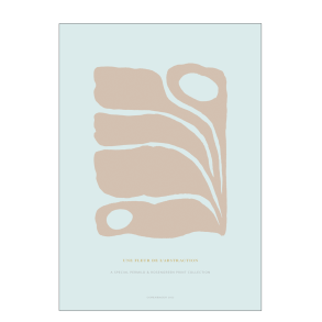 Plakat. Abstrakte Blume Nr. 1 - Hellblau 