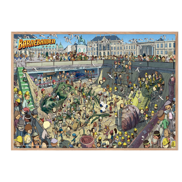 Brnebanden nede i en udgravning